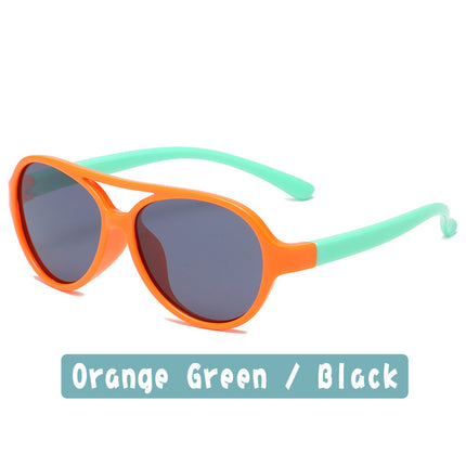 Children's Fashion Double Bridge Trend Outdoor Vacation Sunscreen Silicone Polarized Sunglasses