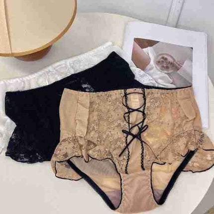 Women's Lace Large Tummy Control Butt Lifting High Waist Underwear