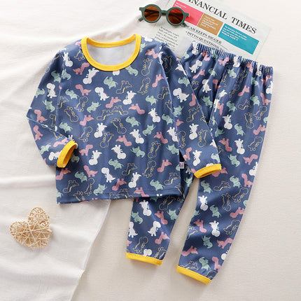 Wholesale Children's Brushed Warm Long Johns  Pajamas Two Piece Set