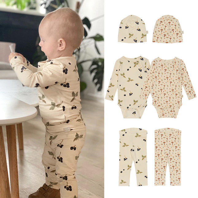 Wholesale Baby Cotton Sets Spring Boys and Girls Baby Cute Print Thermals Baby Clothes