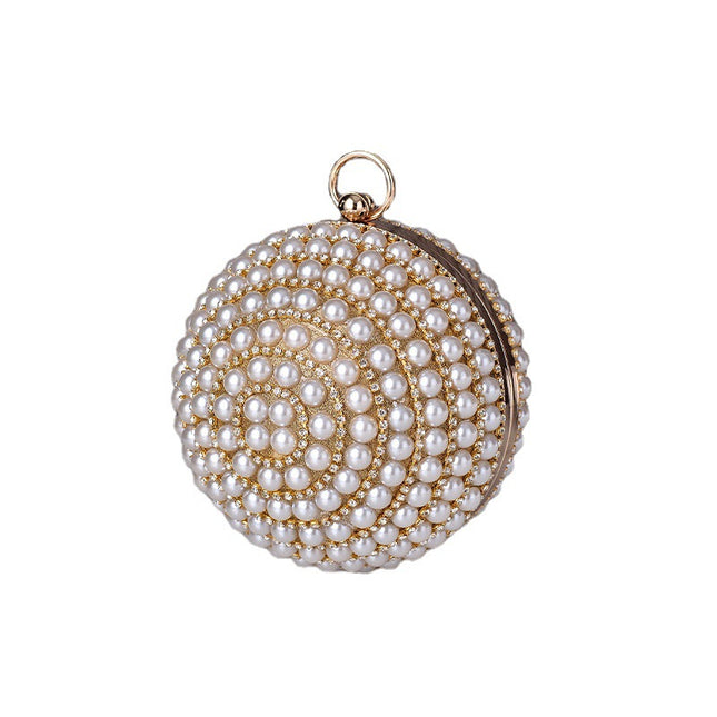 Wholesale Round Pearl Portable Party Bag Ball Dress Evening Crossbody Bag 