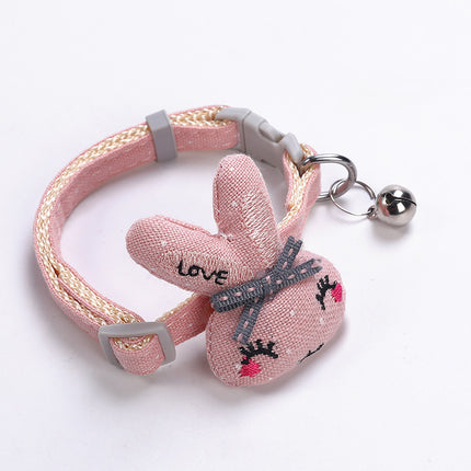 Wholesale Pet Collar Cartoon Bunny Bell Collar Small Dog Teddy Neck Collar Cat Necklace