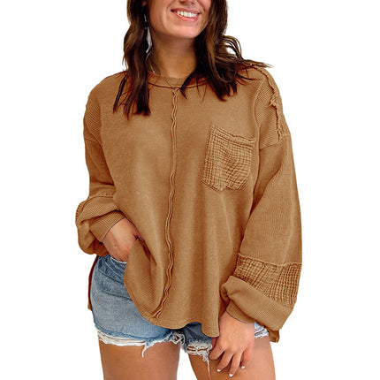 Wholesale Women’s Autumn Plus Size Casual Pullover Solid Color Hoodies