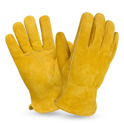 Wholesale Resistant To High Temperature 350℃ Heat Insulation Short Cowhide Gloves