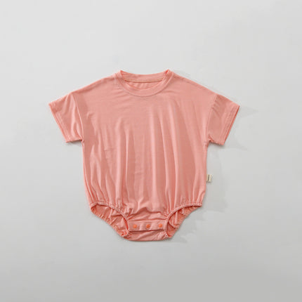 Newborn Baby Summer Bodysuit Short-sleeved Romper Modal Triangle Onesie