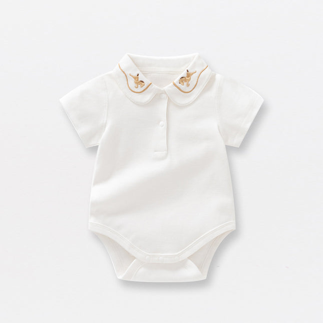 Wholesale Baby Onesie Newborn Thin Short Sleeve Fart Clothing Baby Triangle Romper