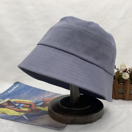 Wholesale Women's Spring Summer Sun Protection Hat Cotton Large Brim Bucket Hat 