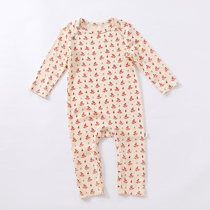 Infant Spring Long-sleeved Babygrow Baby Cotton Floral Romper