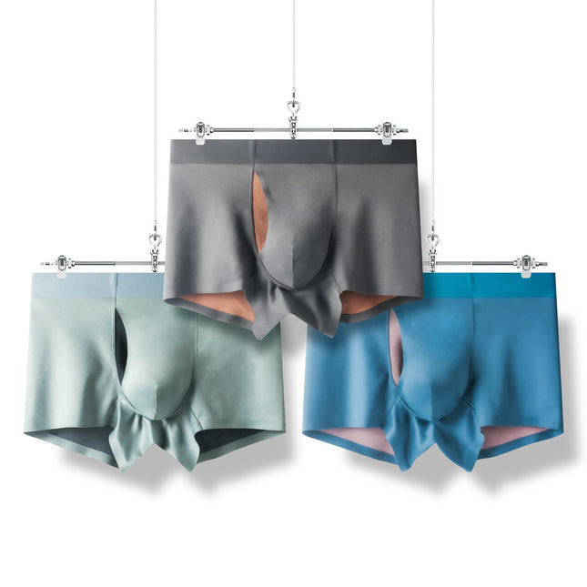 Wholesale Men's Modal Seamless Underpants Traceless Breathable Boxer Briefs