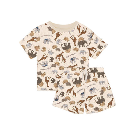 Baby Cotton Summer Thin Short-sleeved T-shirt Shorts Two-piece Set