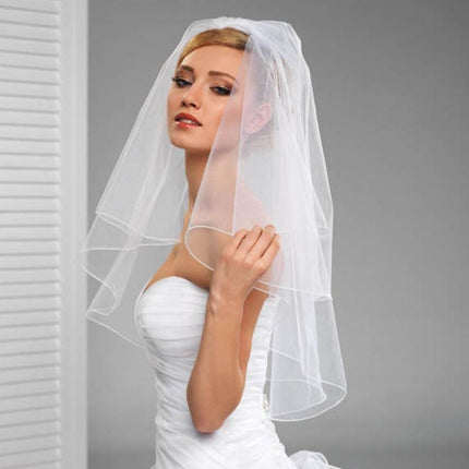 Two-layer Overlay Hair Comb 1.5 Meters Bride Wedding Veil