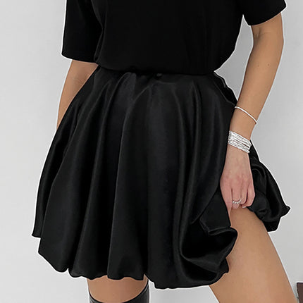 Wholesale Ladies Fashion Black Skirt Women's Summer A Line High Waist Skirt