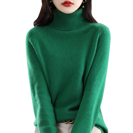 Wholesale Women's Pullover Thickened Turtleneck Bottoming Sweater