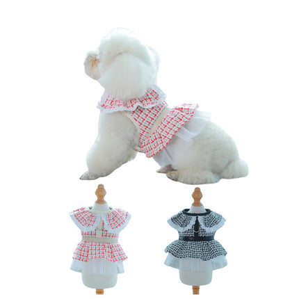 Pet Harness Cute Cat and Dog Vest Polyester Anti-shedding Teddy Bichon Leash