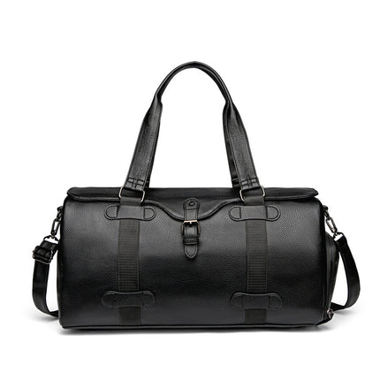 Men's PU Leather Large-capacity Luggage Includes Independent Shoe Compartment 