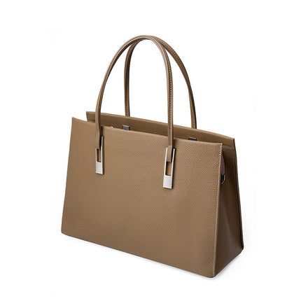 Women's Genuine Leather Large-capacity First-grain Cowhide Tote Bag Handbag
