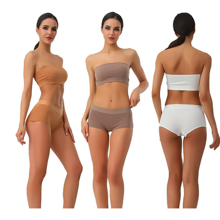 Wholesale Women's Large Size Cotton Mid-waist Sexy Seamless Boxer Briefs