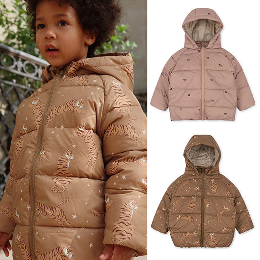 Wholesale Baby Winter Printed Hooded Padded Warm Jackets
