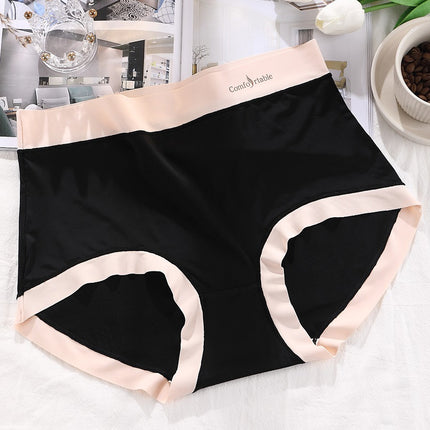 Women's High Waist Silk Cotton Crotch Antibacterial Seamless Thin Underwear