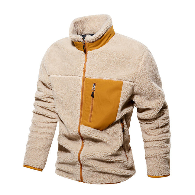 Wholesale Men's Large Size Sherpa Warm Casual Jackets Coats