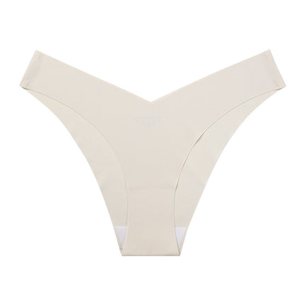 Wholesale Ladies Traceless Ice Silk Underwear Cotton Crotch Breathable Quick Dry Low Waist Briefs