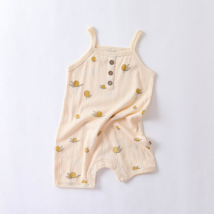 Infant Baby Summer Thin Cotton Camisole Jumpsuits Newborn Onesie