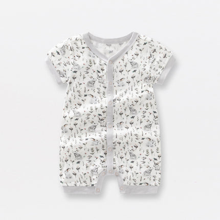 Newborn Bamboo Fiber Onesie Infant Short Sleeve Thin Romper Bodysuits