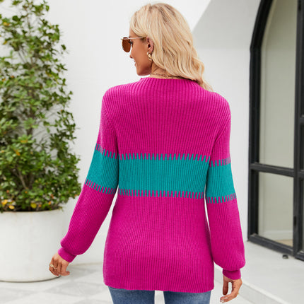 Wholesale Women's Fall Winter Loose Pullover Half Turtleneck Sweater