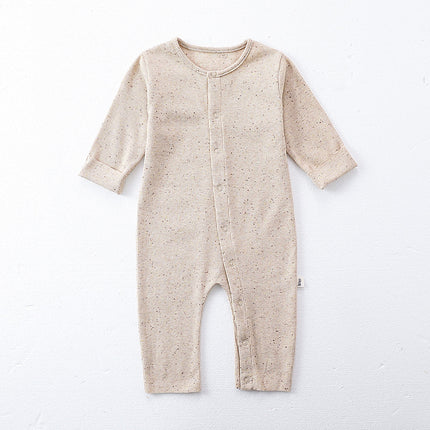 Newborn Baby Cotton Onesie Pajamas Spring Solid Color Romper