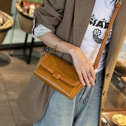 Women's Genuine First-layer Cowhide Fashion Mini Shoulder Crossbody Bag 