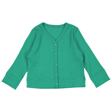 Wholesale Spring Baby Cardigan Top Infant Western Style Modal Cotton Pit Strip Coat