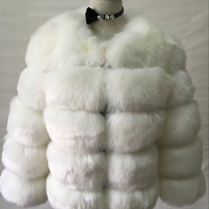 Wholesale Women's Winter Short Long Sleeve Fur Faux Fur Coat