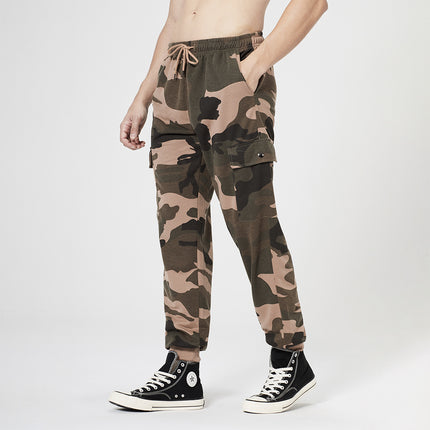Wholesale Men's Fall Winter Camouflage Drawstring Side Pockets Joggers