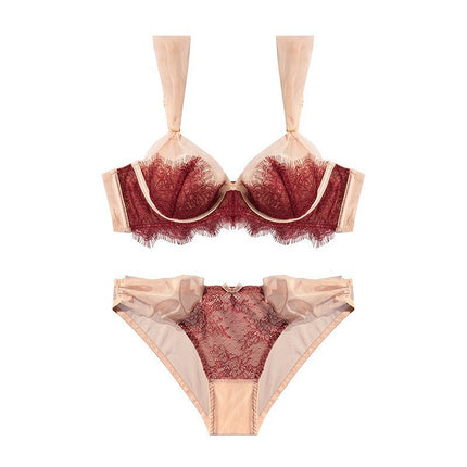 Wholesale Ladies Ultra Thin Lace Underwear Large Size Bra Push Up Sexy Bra Set