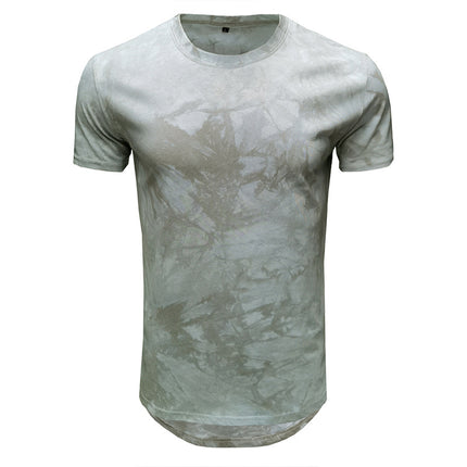 Wholesale Men's Summer Round Neck Tie Dye Short Sleeve T-shirt