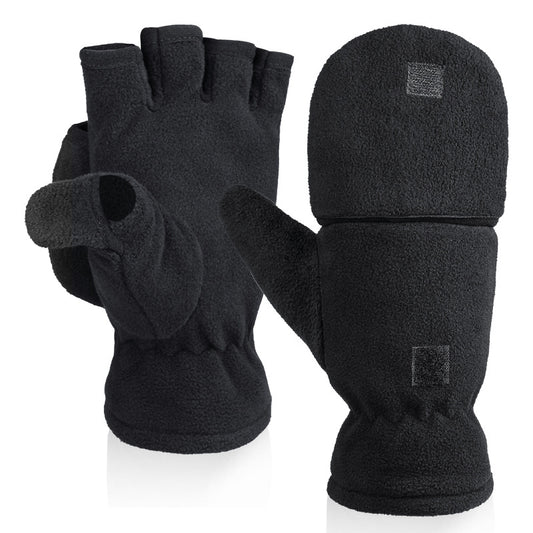Wholesale Fingerless Flip Polar Fleece Gloves Half Finger Warm Gloves 