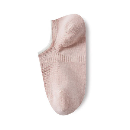 Women's Spring Summer Cotton Socks Antibacterial Thin Mesh Boat Socks