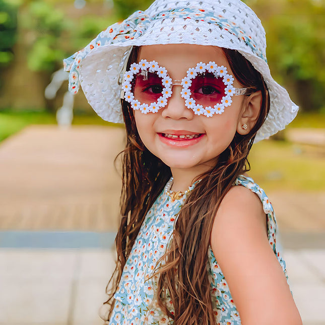 Wholesale Children's Flower Sunscreen Cute Beach Sunglasses