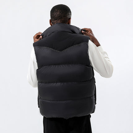Wholesale Men's Winter Large Size Stand-up Collar Thickened Padded Vest