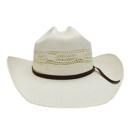 Stiff Woven Hand-knitted Hat Knight Cowboy Hat Jazz Hat Rolled Brim Straw Hat 