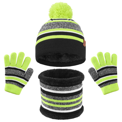 Wholesale Children's Winter Velvet Hat, Scarf and Gloves Three-piece Set