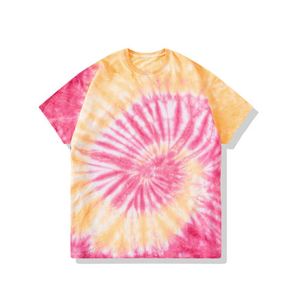 Wholesale Summer Boys and Girls Washable Tie Dye Short Sleeves T-Shirt