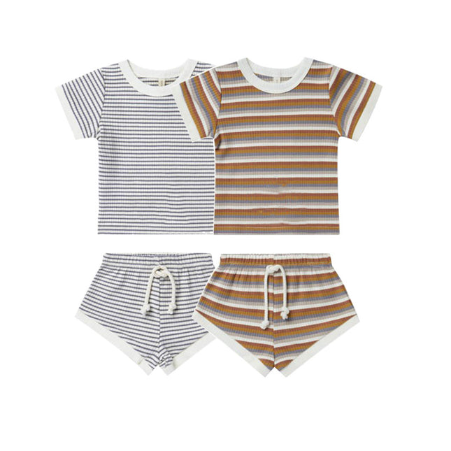 Wholesale Baby Summer Cotton Short Sleeves T-shirt Shorts Two-piece Set