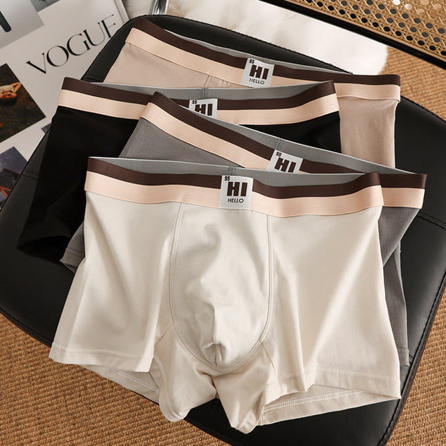 Wholesale Men's Pure Cotton Breathable Boxer Briefs Underwear