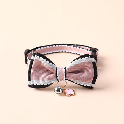 Wholesale Cute Pet Bell Collar Double Bow Cat Collar Dog Small Dog Collar