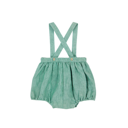 Infant Baby Summer Siamese Bib Shorts Girl Toddler Overalls