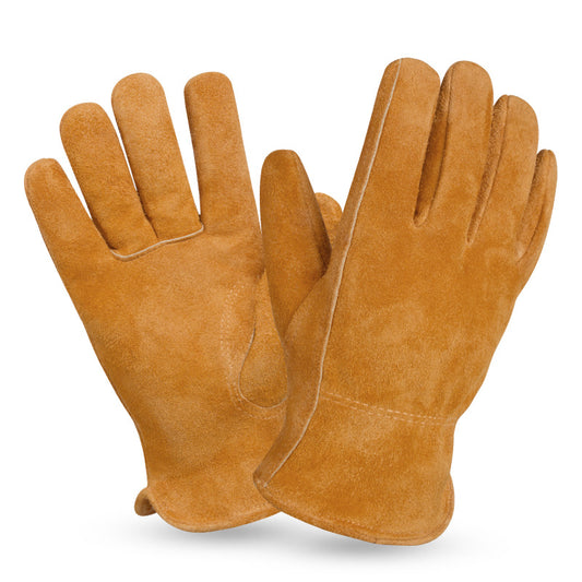 Wholesale Resistant To High Temperature 350℃ Heat Insulation Short Cowhide Gloves
