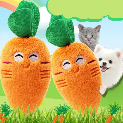 Pet Dog Plush Sound Making Toy Bb Pet Cat Toy Carrot Plush Toy Pet Toy