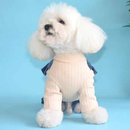 Spring Autumn Pet Lace Stretch Four-legged Clothes Corduroy Overalls Puppy One-piece Clothes
