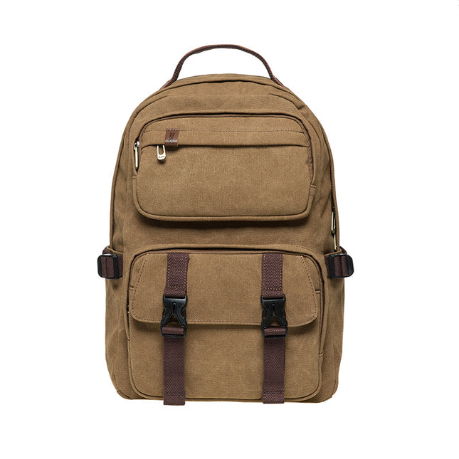 Men and Women Trendy Outdoor Travel Backpack Retro Canvas Daily Backpack 